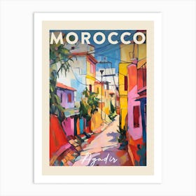 Agadir Morocco 1 Fauvist Painting  Travel Poster Art Print