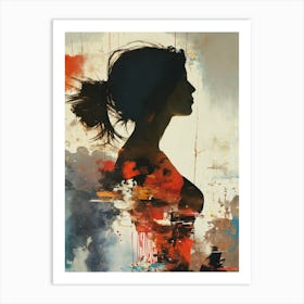 Silhouette Of A Woman 5 Art Print