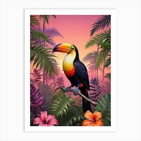 Tropical Botanical Jungle Art Print (1) Art Print