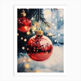 Christmas Ornaments 5 Art Print