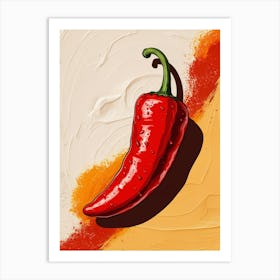 Red Chili Pepper Art Print