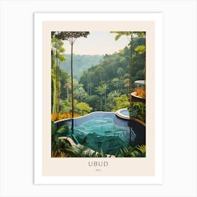 Ubud Bali 4 Midcentury Modern Pool Poster Art Print