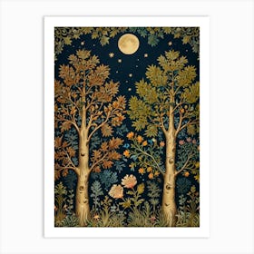 Fairytale Forest Style William Morris Art Print