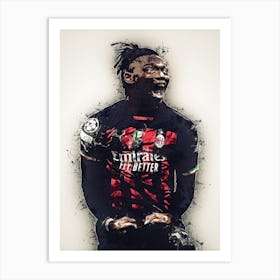 Rafael Leao Splatter Art Print