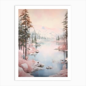 Dreamy Winter Painting Lake Tahoe Usa 2 Art Print