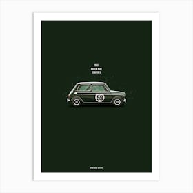 Cars in Colors, Mini Cooper S Art Print