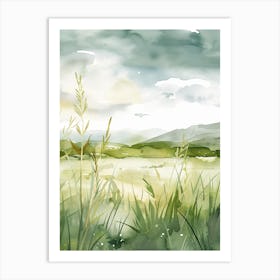 Watercolor Landscape Painting 21 Art Print