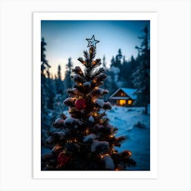 Christmas Tree In The Snow 3 Póster