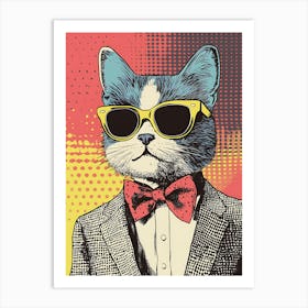 Super Cool Cat Illustration Pop 11 Art Print