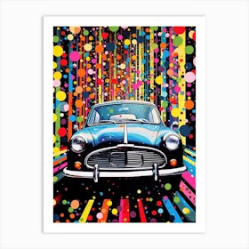 Classic Cars Dots 1 Art Print