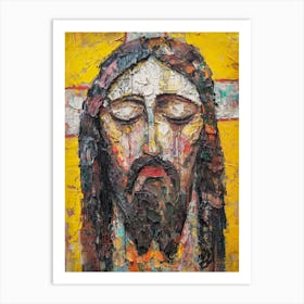 Jesus Face Art Print