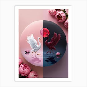 Two Storks Art Print