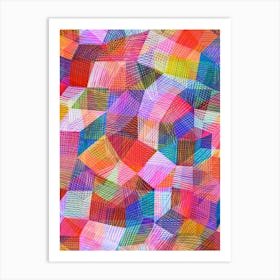 Chroma Abstract - Pink Multi Art Print