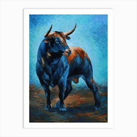 Blue Bull 1 Art Print