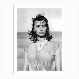 Actress Sophia Loren In Boy On A Dolphin Art Print