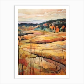 Autumn National Park Painting Algonquin Provincial Park Ontario Canada 2 Art Print