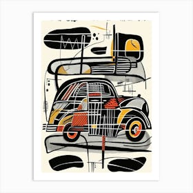 Abstract Car Painting Style Abstract Art Print