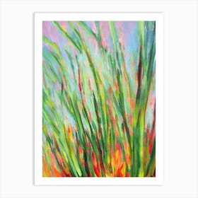 Asparagus Fern Impressionist Painting Art Print