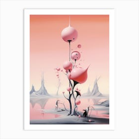 Pink Cosmos Art Print