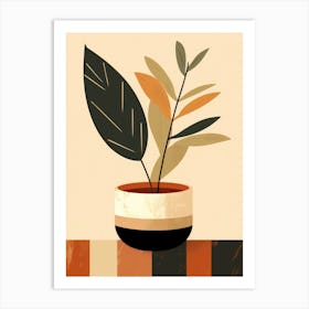 Abstract Of A Potted Plant Art Print