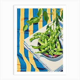 Snap Peas Summer Illustration 1 Art Print