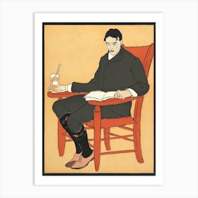 Man Sitting In A Chair During 19th–20th Century, Edward Penfield Art Print