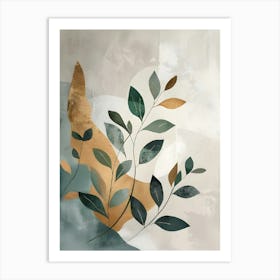 Abstract Leaves Canvas Print 4 Art Print