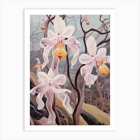 Monkey Orchid 4 Flower Painting Art Print