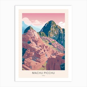 Machu Picchu Peru Travel Poster Art Print