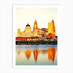 Liver Building From Albert Dock, Liverpool, Merseyside Art Print