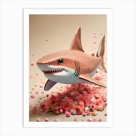 Valentine Shark Art Print