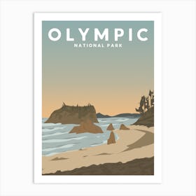 Olympic National Park, Washington Travel Poster Art Print