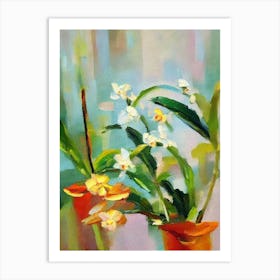 Orchid Impressionist Painting Art Print