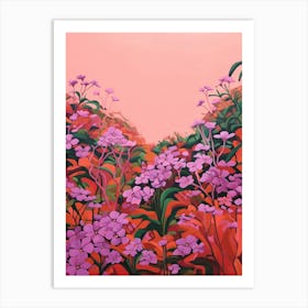 Boho Wildflower Painting Wild Phlox 2 Art Print