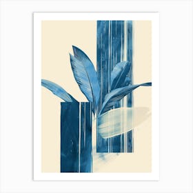 'Blue Leaves' 2 Art Print