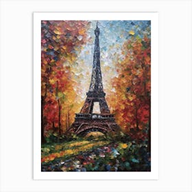Eiffel Tower Paris France Monet Style 34 Art Print