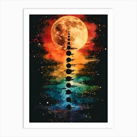 Full Moon Painting Art Print