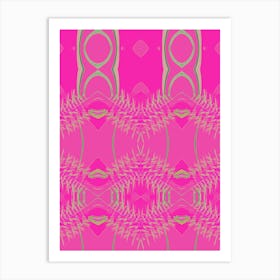 Abstract Pink Fabric Art Print