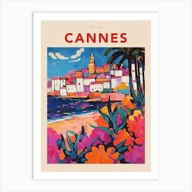 Cannes France 5 Fauvist Travel Poster Art Print