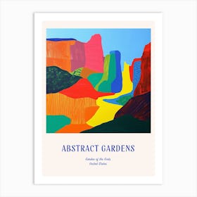 Colourful Gardens Garden Of The Gods Usa 2 Blue Poster Art Print