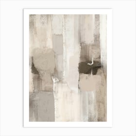 Beige Textured Abstract 1 Art Print