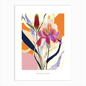 Colourful Flower Illustration Poster Prairie Clover 2 Art Print