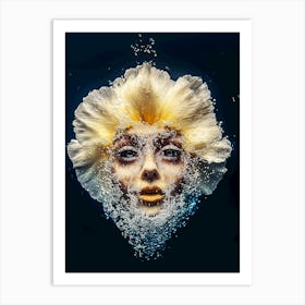 "Surreal Flower Portrait" Art Print