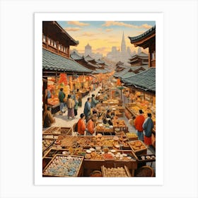 Japanese Street Markets 4 Art Print