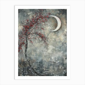 Moon And Tree 1 Art Print