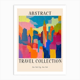 Abstract Travel Collection Poster New York City Usa 2 Art Print