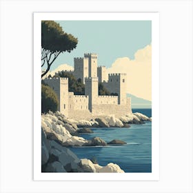 A Minimalist Poster Of Rhodes 1 Art Print