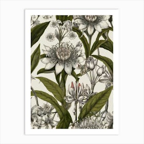 Passion Flower Wallpaper Art Print