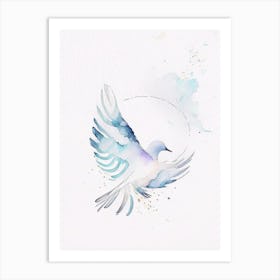 Dove Of Peace Symbol Minimal Watercolour Art Print