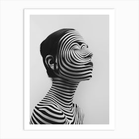 Black And White Portrait Of A Woman Art Print